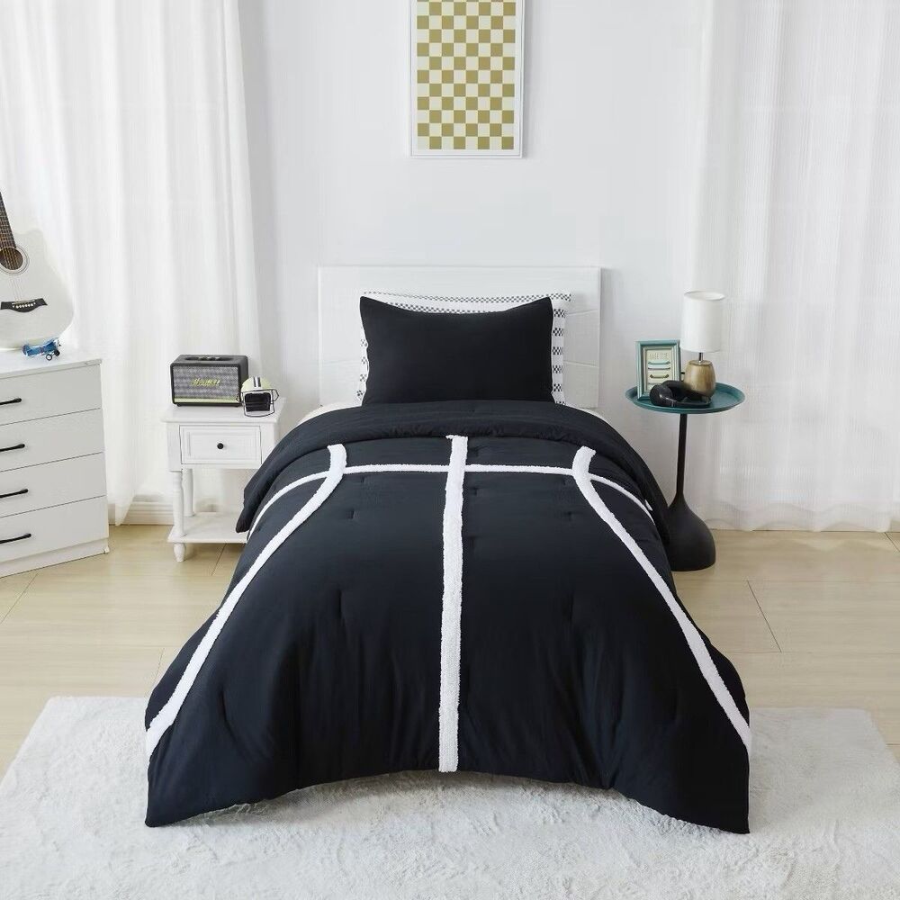 Sportopia Twin/XL Applique Court Comforter Kids Sports Bedding Soft Blanket